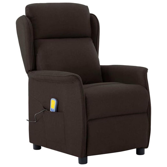 Massage Chair with Cushion Dark Brown 67.5 x 93.5 x 101.5 cm