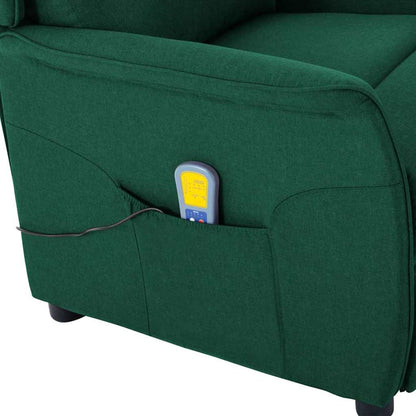 Massage Chair Dark Green 67.5 x 93.5 x 101.5 cm Fabric