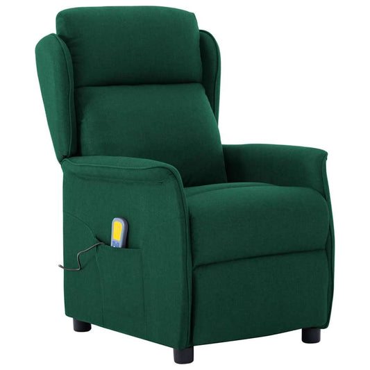 Massage Chair Dark Green 67.5 x 93.5 x 101.5 cm Fabric