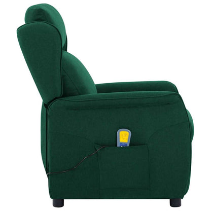 Massage Chair Dark Green 67.5 x 93.5 x 101.5 cm Fabric