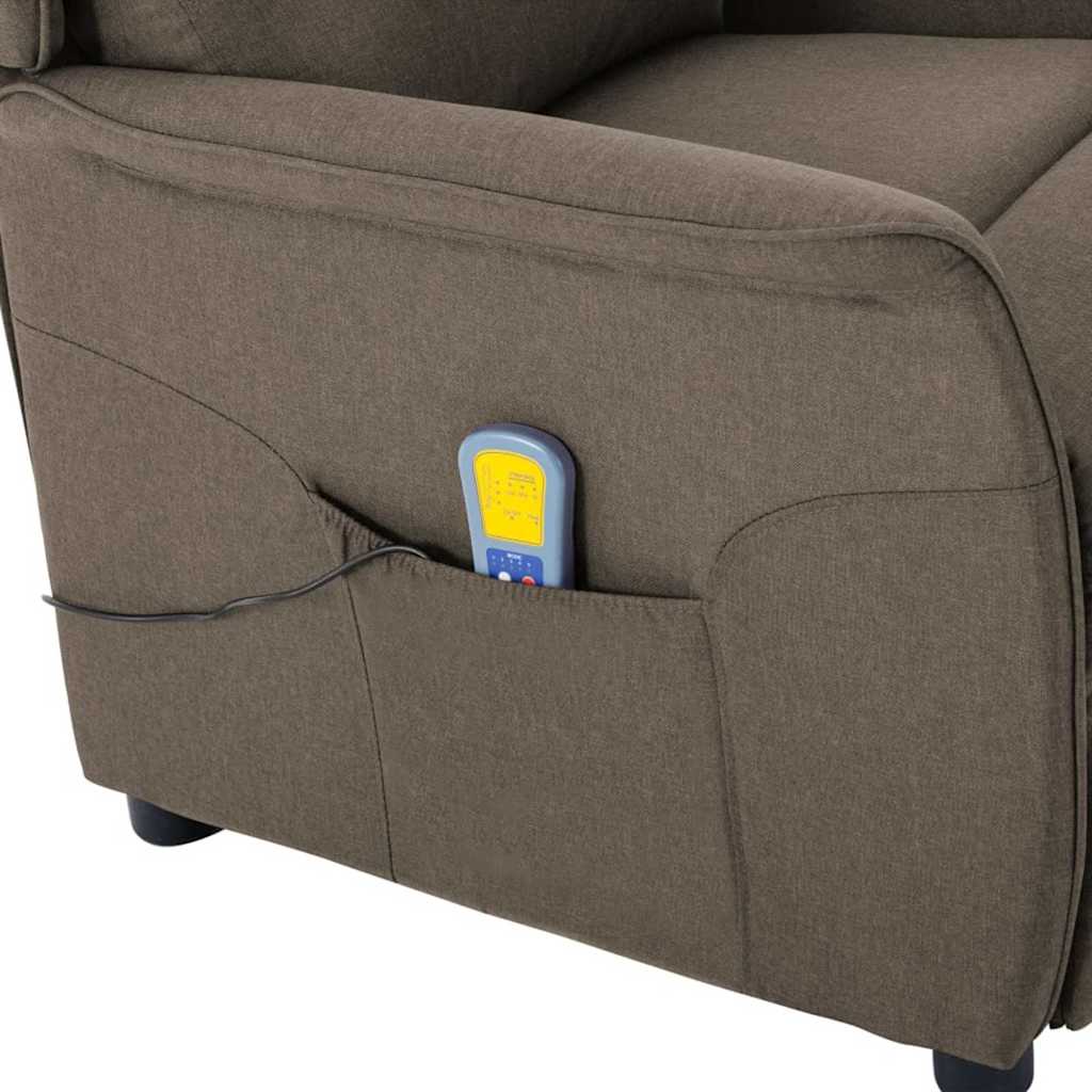 Massage Chair with Cushion Taupe 67.5 x 93.5 x 101.5 cm Fabric