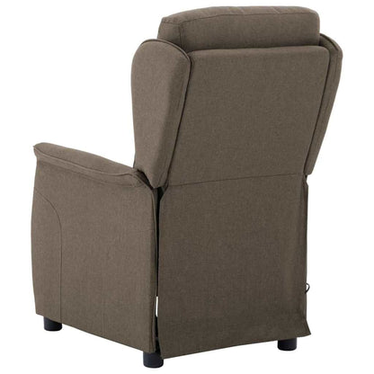 Massage Chair with Cushion Taupe 67.5 x 93.5 x 101.5 cm Fabric