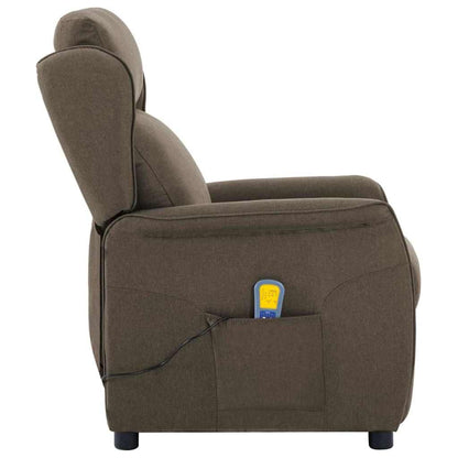 Massage Chair with Cushion Taupe 67.5 x 93.5 x 101.5 cm Fabric
