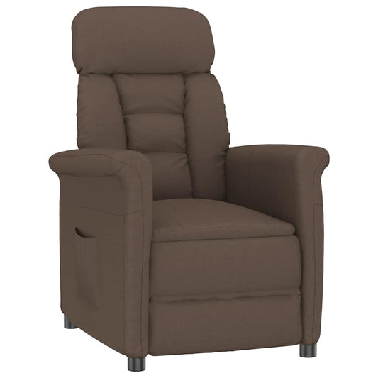 Recliner Chair Brown Dark brown 70.5 x 96.5 x 95 cm Fabric