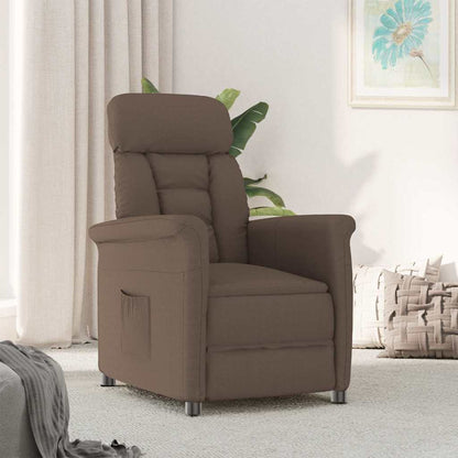 Recliner Chair Brown Dark brown 70.5 x 96.5 x 95 cm Fabric