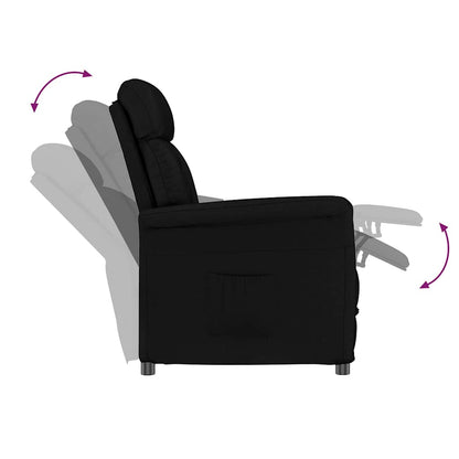 Recliner Chair Black Black 70.5 x 96.5 x 95 cm Faux leather
