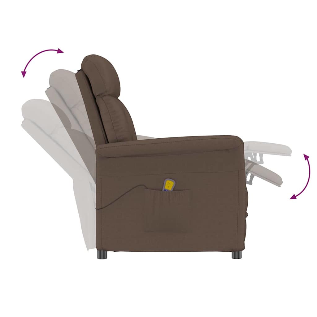 Massage Chair Brown 70.5 x 96.5 x 95 cm Faux leather