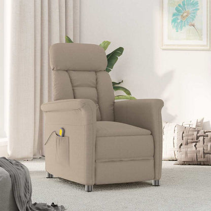 Massage Chair with Cushion Taupe 70.5 x 96.5 x 95 cm Fabric