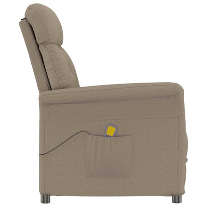 Massage Chair with Cushion Taupe 70.5 x 96.5 x 95 cm Fabric