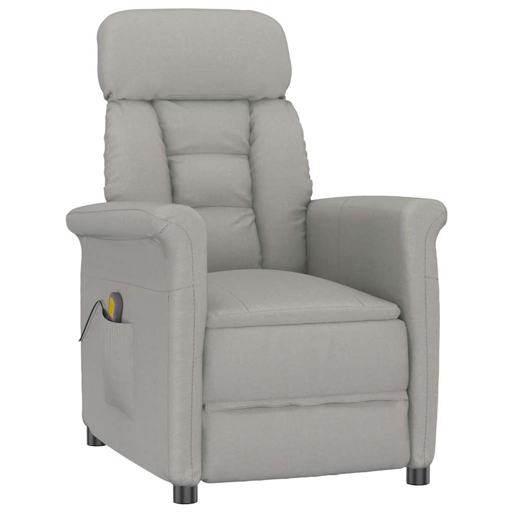 Massage Chair Light grey 70.5 x 96.5 x 95 cm Polyester