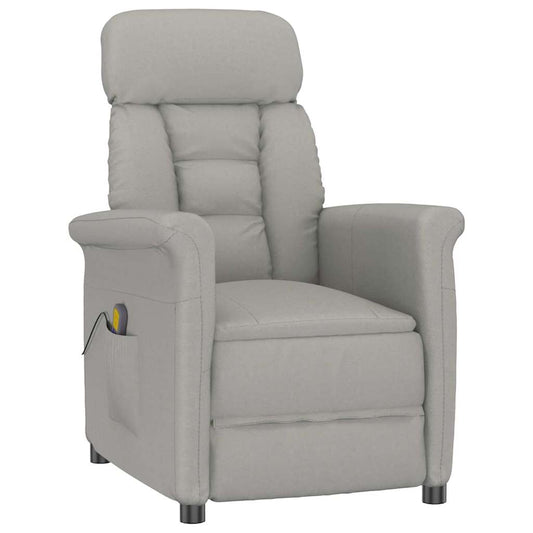 Massage Chair Light grey 70.5 x 96.5 x 95 cm Polyester
