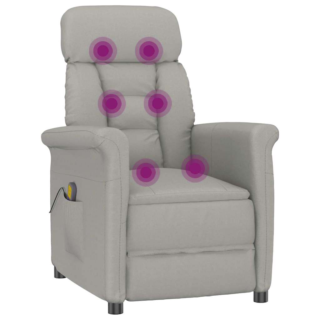 Massage Chair Light grey 70.5 x 96.5 x 95 cm Polyester
