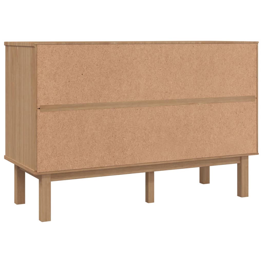 Drawer Cabinet OTTA Brown&White 111x43x73.5cm Solid Wood Pine