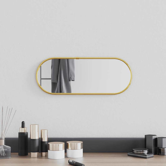 Wall Mirror Gold 40x15 cm Oval