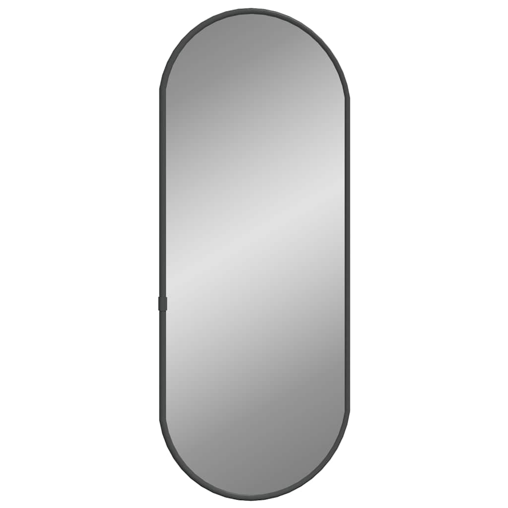 Wall Mirror Black 50x20 cm Oval