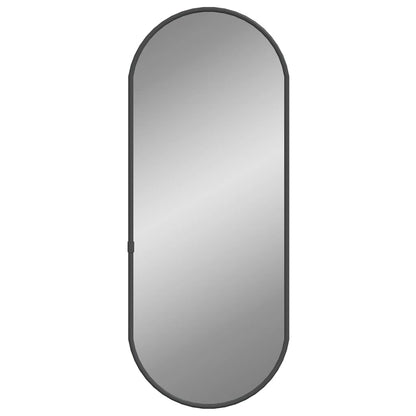 Wall Mirror Black 50x20 cm Oval
