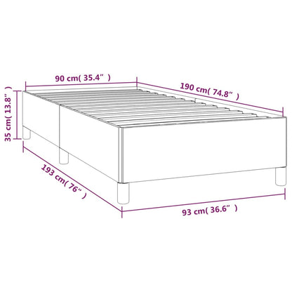Bed Frame without Mattress Black 90x190 cm Single Single Fabric