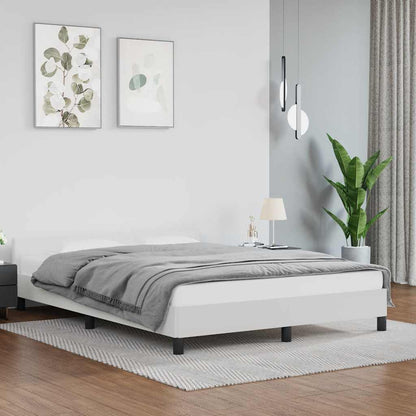 Bed Frame without Mattress White 180x200cm Super King Faux Leather
