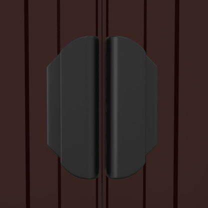 Garden Shed Dark Brown 192x108x223 cm Galvanised Steel