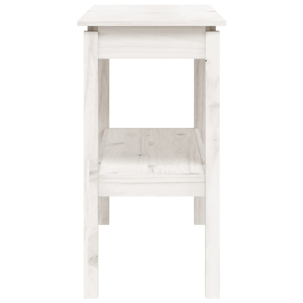 Console Table White 110x40x75 cm Solid Wood Pine