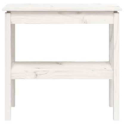 Console Table White 80x40x75 cm Solid Wood Pine