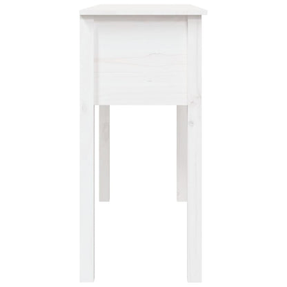 Console Table White 100x35x75 cm Solid Wood Pine