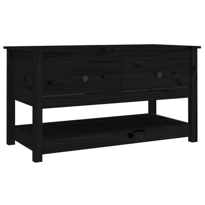 Coffee Table Black 102x49x55 cm Solid Wood Pine