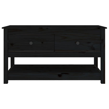 Coffee Table Black 102x49x55 cm Solid Wood Pine