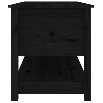 Coffee Table Black 102x49x55 cm Solid Wood Pine