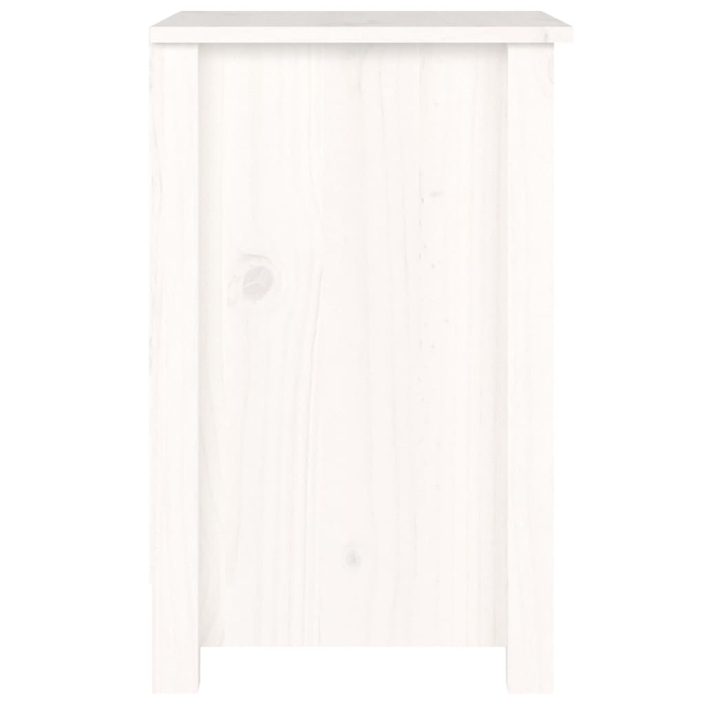 Bedside Cabinets 2 pcs White 40x35x55 cm Solid Wood Pine