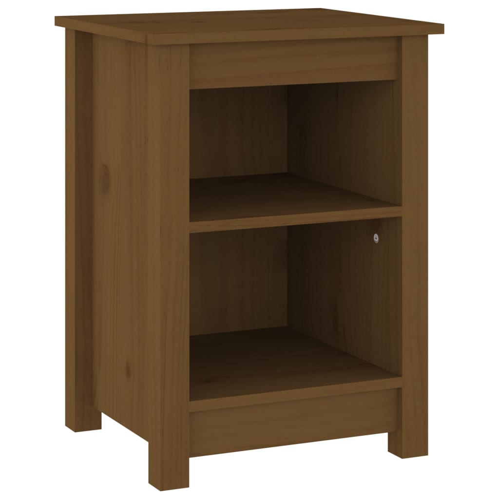 Bedside Cabinet Honey Brown 40x35x55 cm Solid Wood Pine