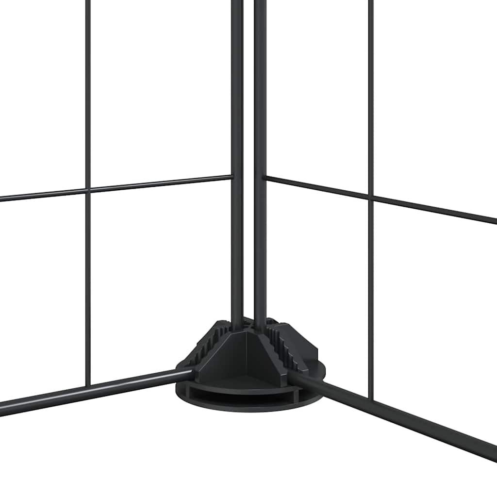 28-Panel Pet Cage with Door Black 35x35 cm Steel