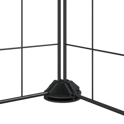 28-Panel Pet Cage with Door Black 35x35 cm Steel