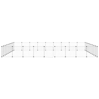 36-Panel Pet Cage with Door Black 35x35 cm Steel