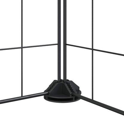 44-Panel Pet Cage with Door Black 35x35 cm Steel