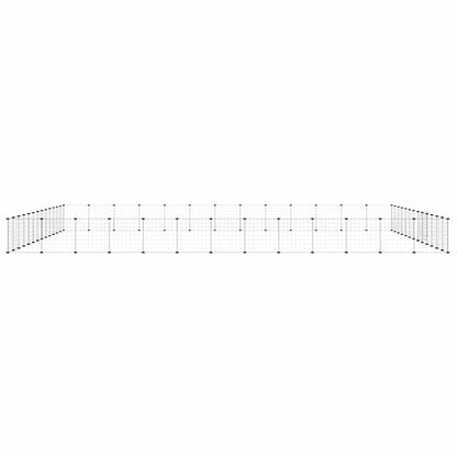 52-Panel Pet Cage with Door Black 35x35 cm Steel