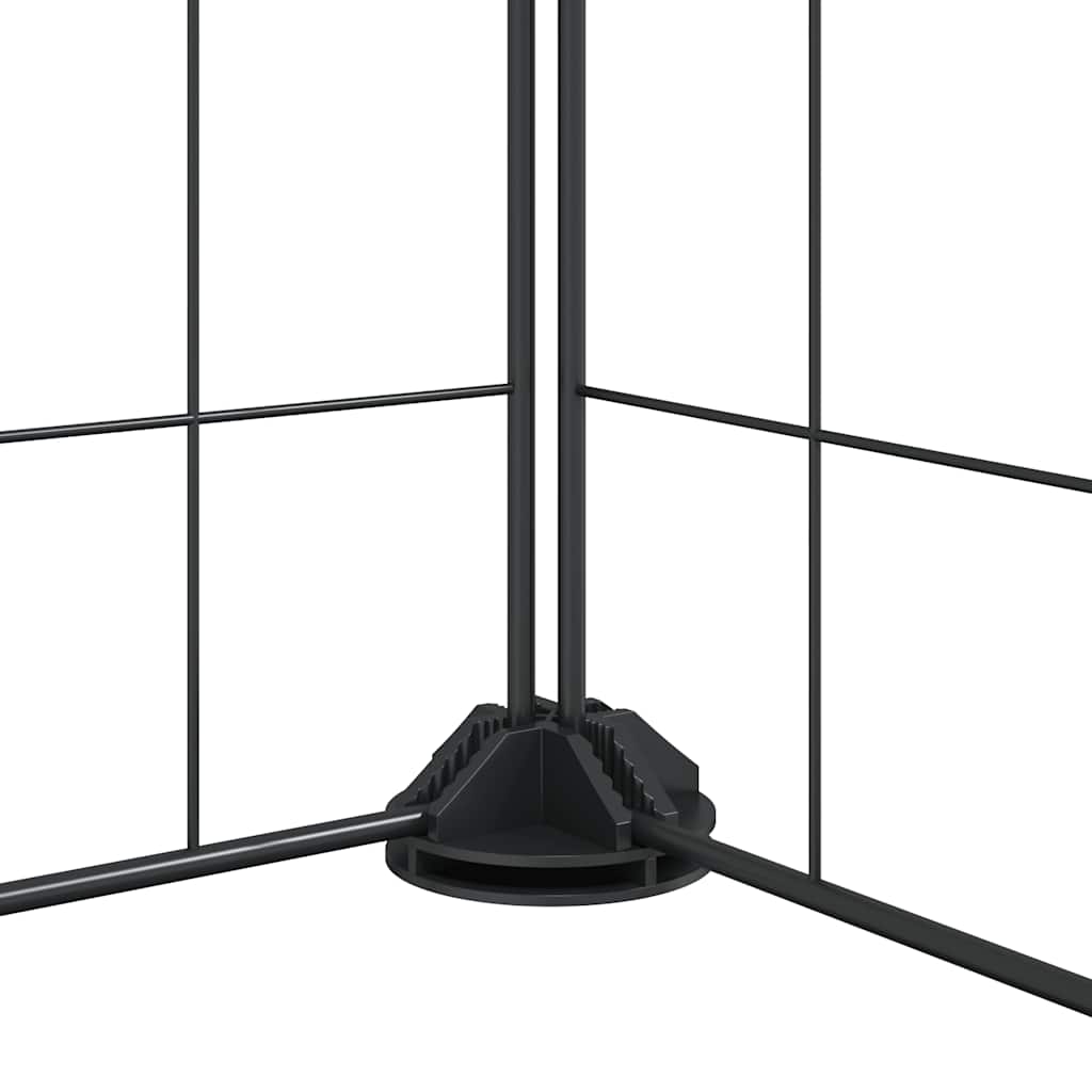 52-Panel Pet Cage with Door Black 35x35 cm Steel