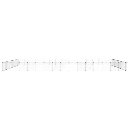 60-Panel Pet Cage with Door Black 35x35 cm Steel