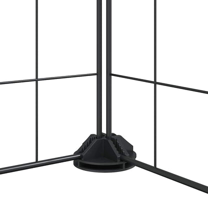 60-Panel Pet Cage with Door Black 35x35 cm Steel