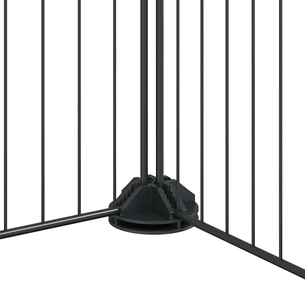 52-Panel Pet Cage with Door Black 35x35 cm Steel