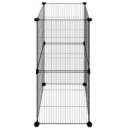 8-Panel Pet Cage Black 35x35 cm Steel