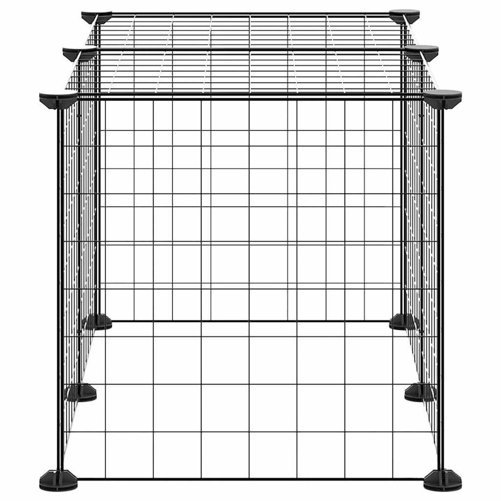 8-Panel Pet Cage Black 35x35 cm Steel