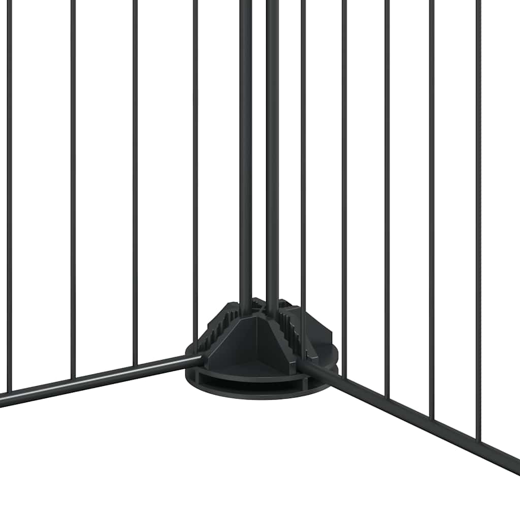 12-Panel Pet Cage with Door Black 35x35 cm Steel