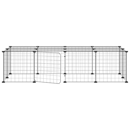 20-Panel Pet Cage with Door Black 35x35 cm Steel