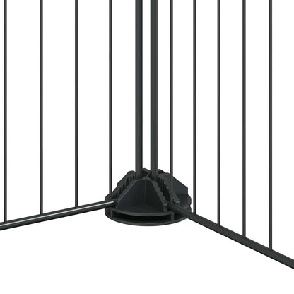 20-Panel Pet Cage with Door Black 35x35 cm Steel