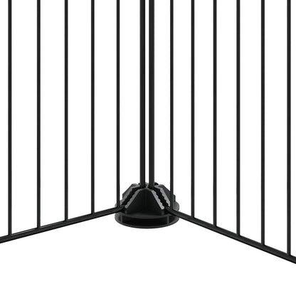 20-Panel Pet Cage with Door Black 35x35 cm Steel