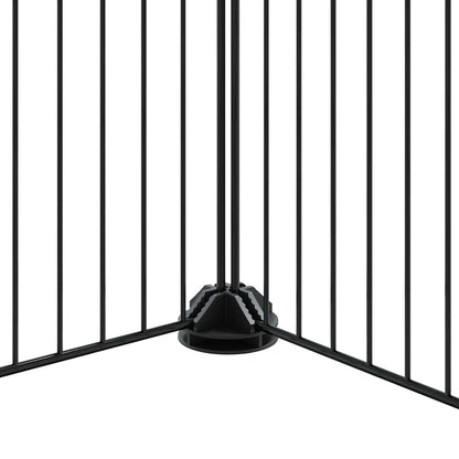 36-Panel Pet Cage with Door Black 35x35 cm Steel