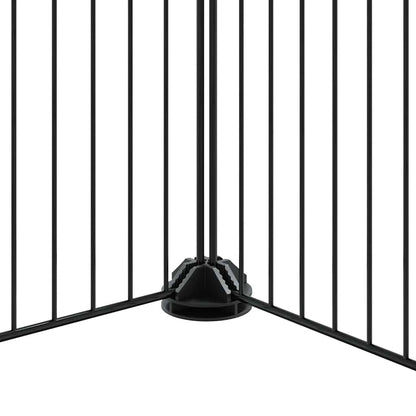 44-Panel Pet Cage with Door Black 35x35 cm Steel