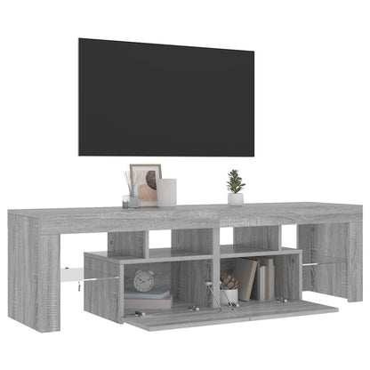 TV Cabinet with LED Lights Grey Sonoma 140x36.5x40 cm