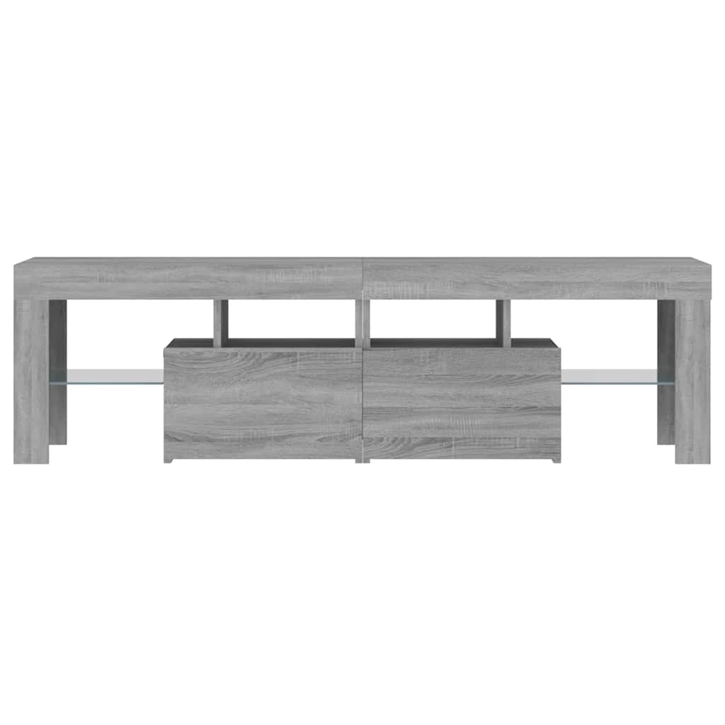 TV Cabinet with LED Lights Grey Sonoma 140x36.5x40 cm